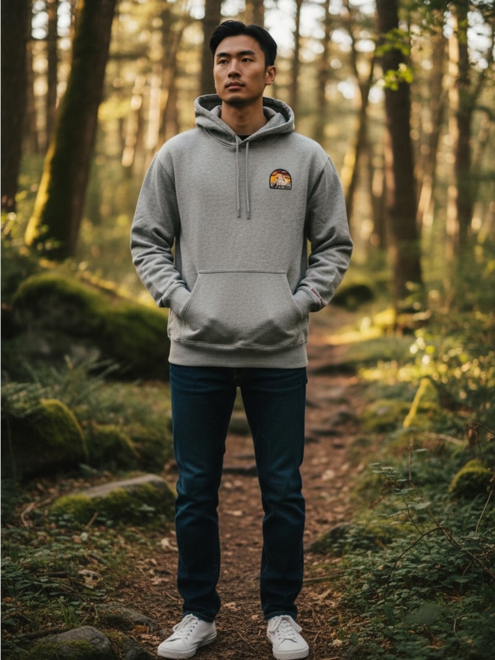 Merrell Men's Large Hike High Gray Fleece Hoodie